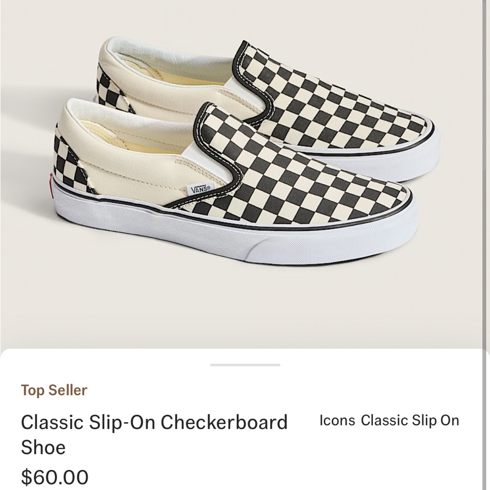 Vans checkerboard Slip-On LIKE NEW - Picture 5 of 5